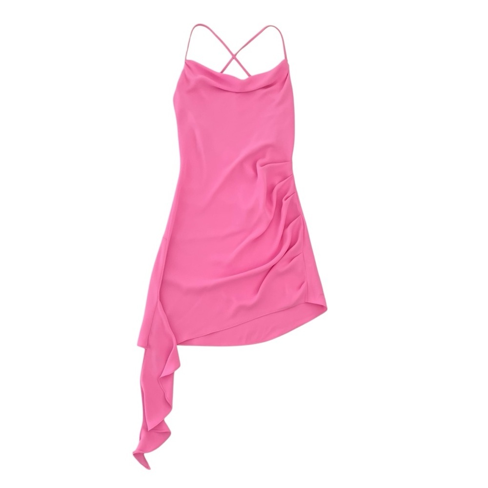 Amanda Uprichard x Revolve Violeta Bubble Gum Pink Dress SZ S Party Hoco Club - Picture 3 of 14